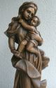Groß Madonna Holz Figur 54cm Top Mutter Gottes Heiligenfigur Holzfigur Skulptur 1950-1999 Bild 1