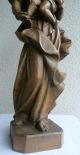 Groß Madonna Holz Figur 54cm Top Mutter Gottes Heiligenfigur Holzfigur Skulptur 1950-1999 Bild 2