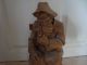 2 Handgeschnitzte Figuren Aus Dem Allgäu (altes Paar Auf Bank) Holzarbeiten Bild 2