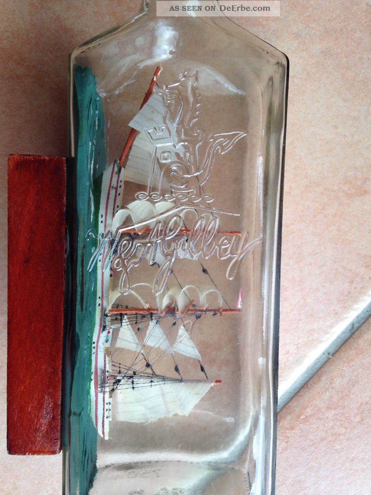 Buddelschiff Gorch-Fock Stil - Maritime Deko In Glasflasche Mit Kork