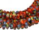 Strang Recycled Krobo Trade Beads Discus Bunte Glasperlen Ghana Afrika Bild 1