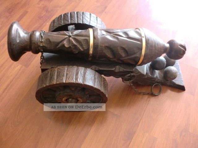 Kanone - Dekoration - Aus Holz - Aus Spanien - Handarbeit Holzarbeiten Bild