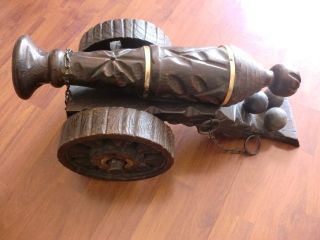 Kanone - Dekoration - Aus Holz - Aus Spanien - Handarbeit Bild