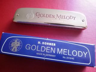 Mundharmonika Hohner Golden Melody No.  2416/40 C - Dur I.  D.  Originalverpackung Bild