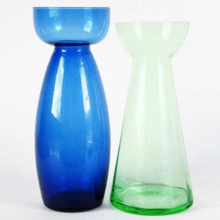 Hyazinthen - Vasen Grün,  Blau - 2 Stück - Dünnes Glas Bild