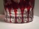 Biedermeier Bäderglas Bemalt / Perfekt / Glasbecher Rubin Überfangglas Sammlerglas Bild 9