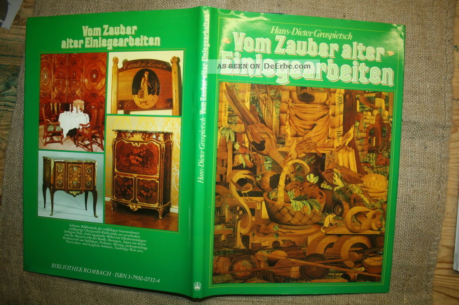 Fachbuch Alte Intarsien,  Einlegearbeiten,  Möbeldekoration,  Holzbilder,  Möbelkunde Mobiliar & Interieur Bild