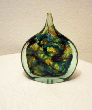 Mdina Michael Harris Malta Fishe Head Vase Glasvase Artglass Signiert Mdina Bild