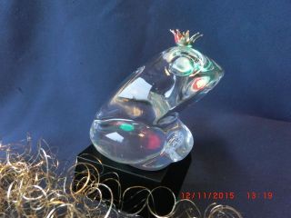 Glasfigur Glas Figur Froschkönig Glastier Goebel Massiv Mit Led Bleikristall Bild