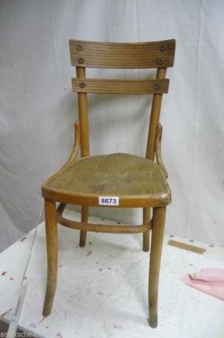 8673.  Alter Bugholz Stuhl Old Wooden Chair Bild