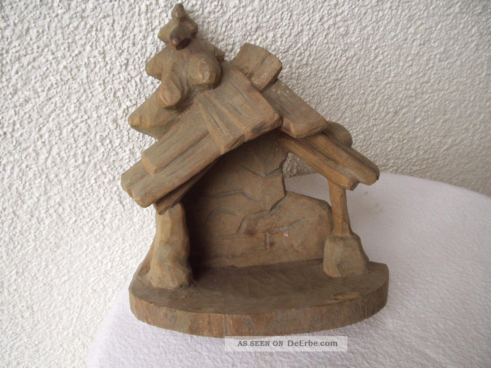 Sehr Alte Kleine Krippe Alles Geschnitzt Aus Holz Krippen & Krippenfiguren Bild