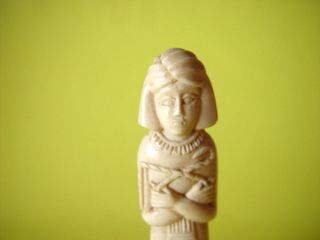 Statue Aus Bein Oder Knochen - HÖhe 15,  5 Cm - Alt & Schön.  Wohl Aus Ägypten Bild