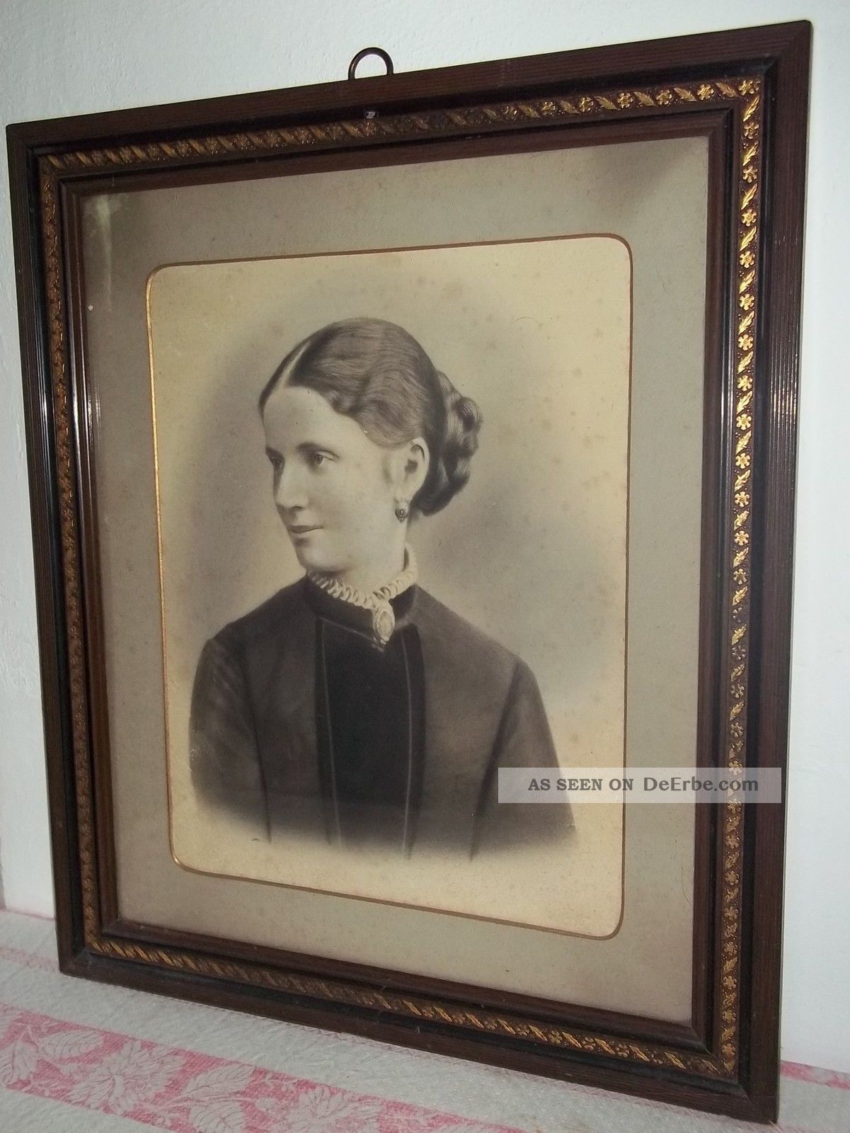 Bilderrahmen - Holz - Bild - Porträt - Frau 53x63cm Um 1900 - Atelier Max Klettke Berlin Holzarbeiten Bild