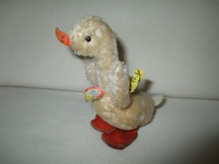 Hübsche Plüsch - Ente Der Marke Steiff 60er Jahre Bild