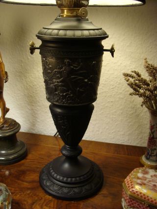 Prunk Lampe Tischlampe Relief Helios Diana Apollon Leda Allegorie Historismus Bild