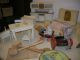 Konv.  Alte Puppenmöbel Wiege Herd Bett Ofen Schrank Buffet Usw.  30er - 50er Jahre Original, gefertigt vor 1970 Bild 5