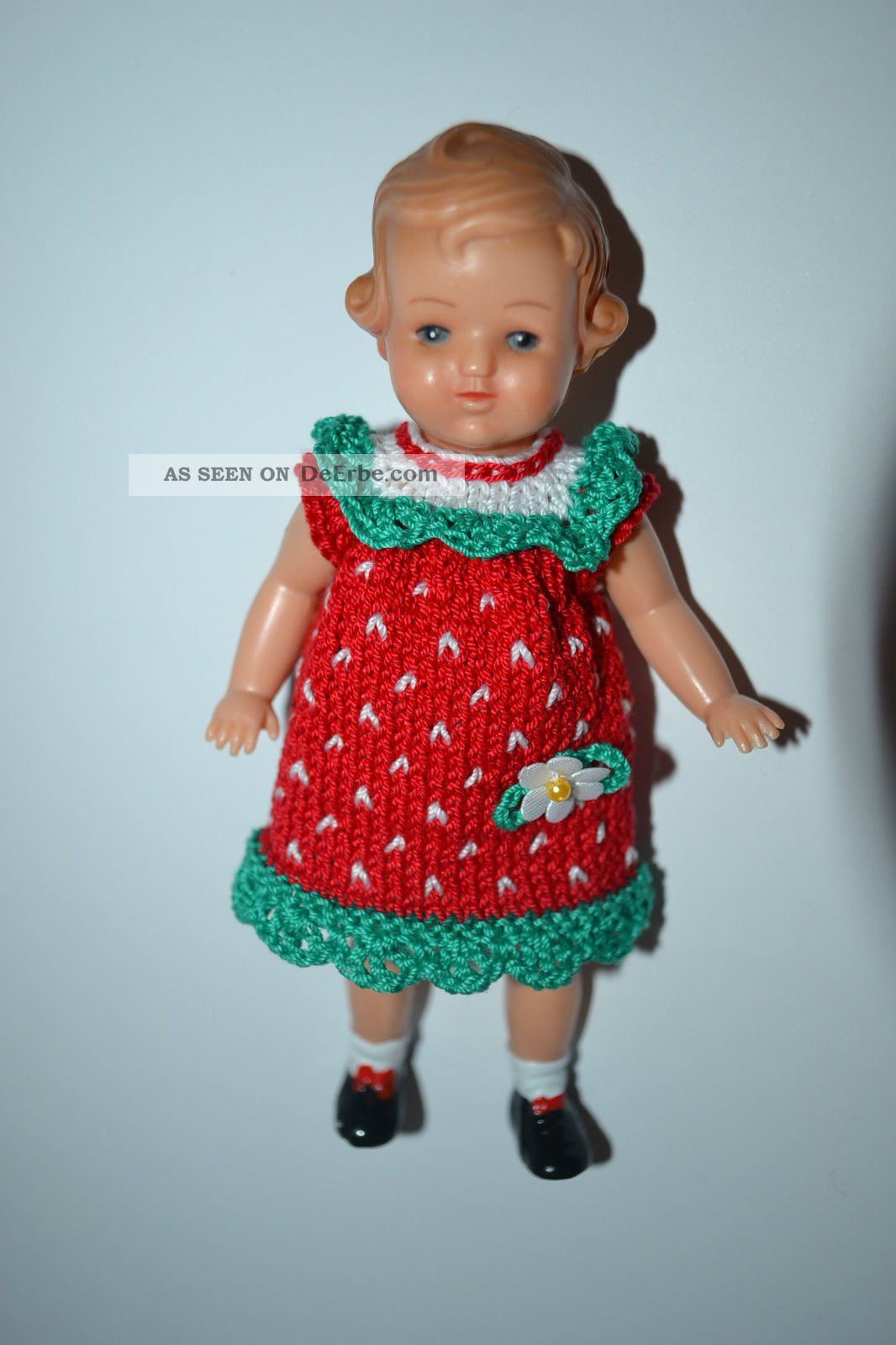 Herrliches Kleidchen Für Die Puppenstube/puppe12 - 14 Cm Nostalgieware, nach 1970 Bild