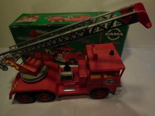 Große Gama Spielzeug - Feuerwehr Mit Ausziehbarer Leiter,  Neuwertig,  Ovp Bild