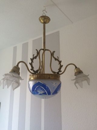 Wunderschöne Jugendstil Lampe Val Saint Lambert,  Leuchte Um 1920 Bild