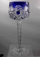 Jugendstil: Römer Kristall Weinglas Kobaltblau Glas Baccarat Top Kristall Bild 1