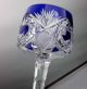 Jugendstil: Römer Kristall Weinglas Kobaltblau Glas Baccarat Top Kristall Bild 3