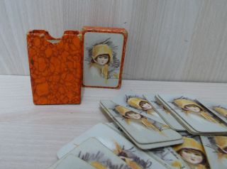 - Waddington`s Patience - Antik Sehr Alte Karten Miniaturkarten Ovp Cards Bild
