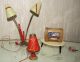 Rarität: Radio/ Fernseher?,  Tütenstehlampe,  Nierentisch,  Tischlampe Beleuchtung Puppenstuben & -häuser Bild 1