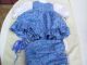 Alte Puppenkleidung Blue Skirt Dress Outfit Vintage Doll Clothes 50 Cm Girl Original, gefertigt vor 1970 Bild 6