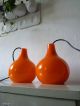 Peill & Putzler Tulip Hängelampe Lampe Orange Opalglas Glas Lamp 60er 70er 1970-1979 Bild 1