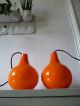 Peill & Putzler Tulip Hängelampe Lampe Orange Opalglas Glas Lamp 60er 70er 1970-1979 Bild 4