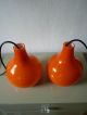 Peill & Putzler Tulip Hängelampe Lampe Orange Opalglas Glas Lamp 60er 70er 1970-1979 Bild 7
