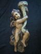 Holz Engel Wandengel Putte Handgeschnitzt 41 Cm Hoch Holzarbeiten Bild 1