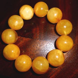 67g Baltic Amber Butterscotch Bracelet Yellow 伯恩斯坦 Bernstein Armband 老琥珀 Beads Bild