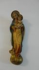 Antike Alte Heiligenfigur Maria Madonna Jesus Kind G.  Dk.  260 Skulpturen & Kruzifixe Bild 7