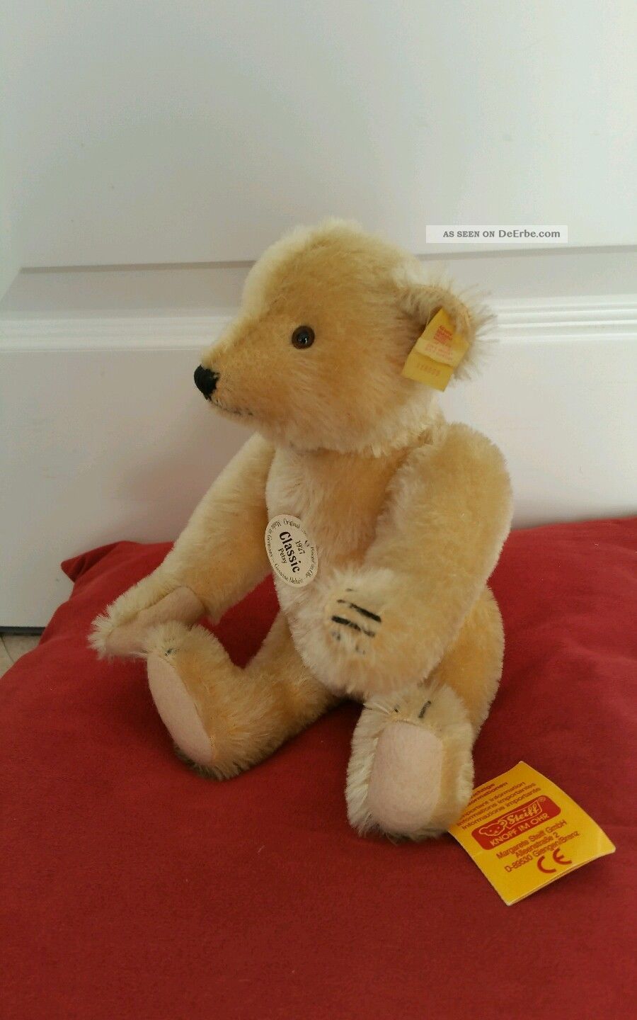 STEIFF 0233/28 (NEU 012259) - hübscher Teddybär Petsy 28cm hellbraun