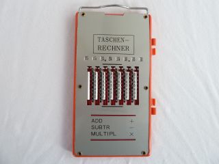 Zahlenschieber Taschenrechner Rechenmaschine Calculator Add Subtr Multipl Bild