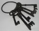 Schlüsselbund Mit 6 Schlüsseln,  Gusseisen,  Nostalgie Antik Stil,  20x9cm Bauer Bild 2