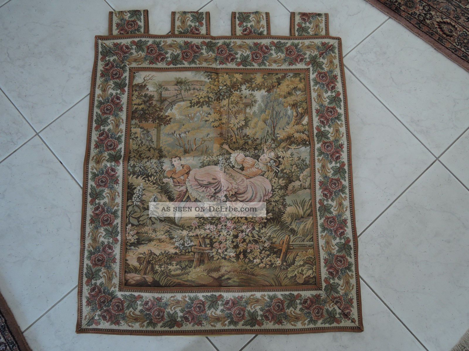 Schöner Gobelin Wandbehang Barock 