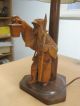 Antike Lampe Mit Holzfigur Nachtwächter Von N.  Gille Holzarbeiten Bild 2