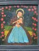 Hinterglasbild Religiöses Motiv Rosenranke Monogr.  St.  F.  1977 Votivbilder & Sakralmalerei Bild 1