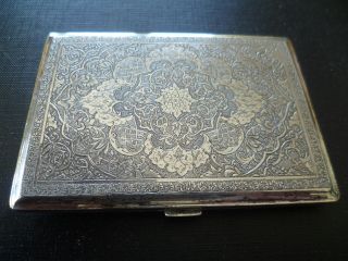 Zigarrettenetui,  84 Silber,  Stark Innen Vergoldet,  Arabisch/persisch? 150 Gr. Bild