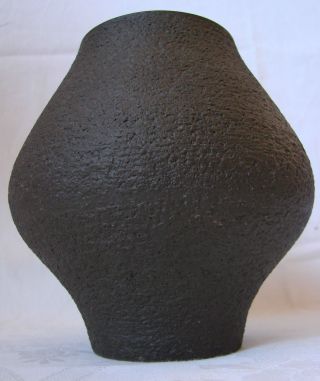 Keramik Vase Mit Rauer Oberfläche,  Mit Marke Der Hamelner Töpferei (106/ii) 80er Bild