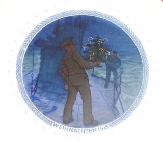 Rarität: Weihnachtsteller 1918 - Kpm Berlin - Zeptermarke - Eisernes Kreuz Bild