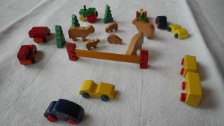 Holz - Autos,  Holztiere,  60er Jahre,  Wahrscheinlich Von Dusyma Bild