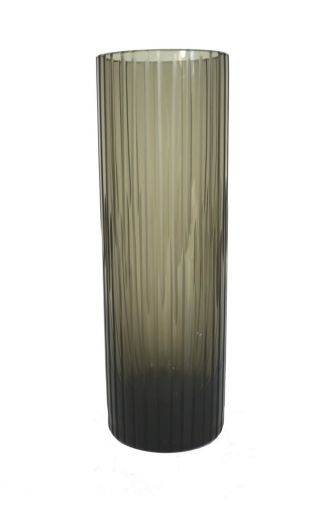 Rosenthal Rauchglas Zylinder Glas Vase Geschliffen 24 Cm Bild