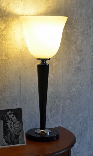 Exclusive Tischleuchte Art Deco Mazda Lampe Bauhaus Leuchte Purismus Tischlampe Bild