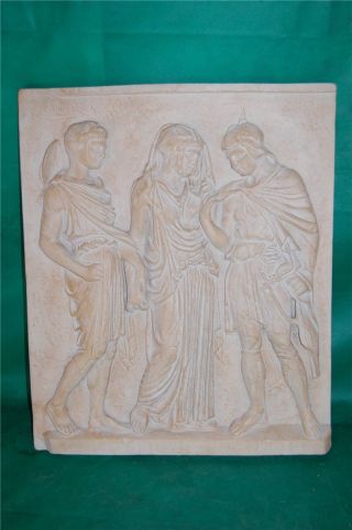 Rielief Griechische Sagen Skulptur Orpheus Eurydike Hermes Replik Von 1984 Bild