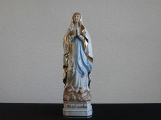 Große Alte Porzellanfigur Heiligenfigur Maria Muttergottes,  Madonna,  Nd De Lourdes Bild