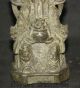 Chinese Bronze Sitz Geld Reichtum Yuanbao Gott Schatz Schüssel Männer Statue Antike Bild 2