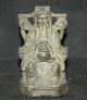 Chinese Bronze Sitz Geld Reichtum Yuanbao Gott Schatz Schüssel Männer Statue Antike Bild 3